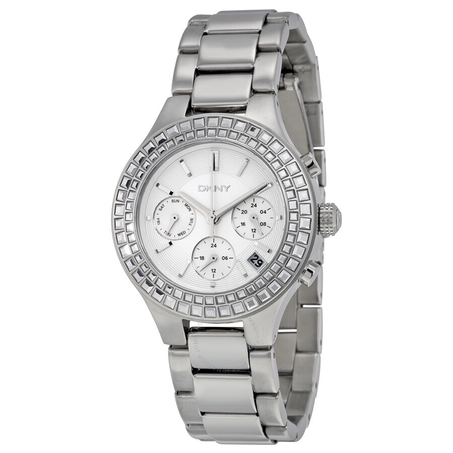 Dkny Chambers Silver Dial Stainless Steel Ladies Watch